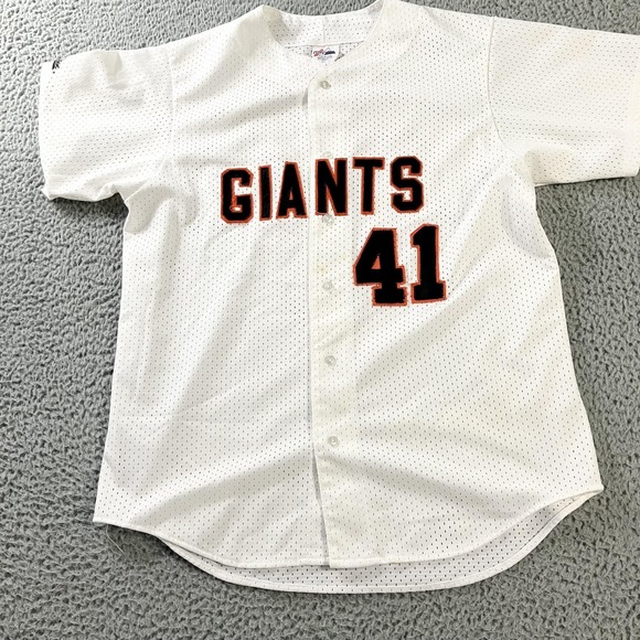 Majestic Other - San Francisco Giants Jersey Mens Large White MLB Baseball Button Mesh 41 USA
